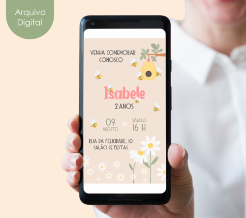 CONVITE DIGITAL FESTA ABELHINHA
