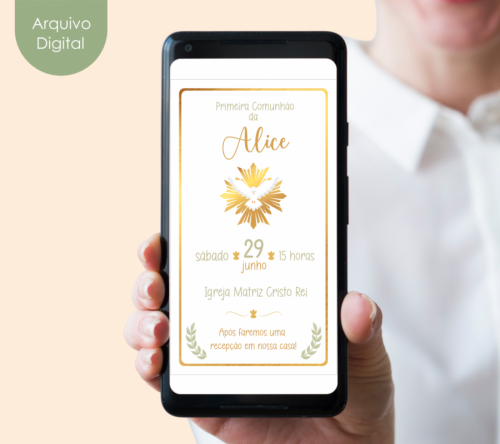 CONVITE DIGITAL PRIMEIRA EUCARISTIA