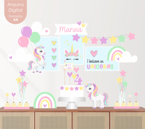 KIT DIGITAL FESTA UNICÓRNIO