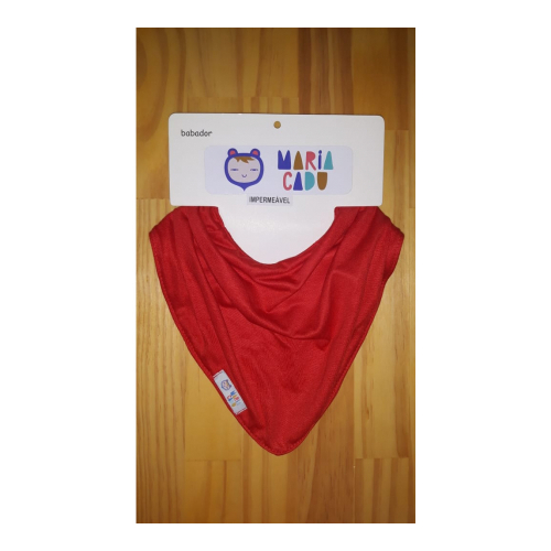 Babador Bandana Impermeável vermelho - Maria Cadu