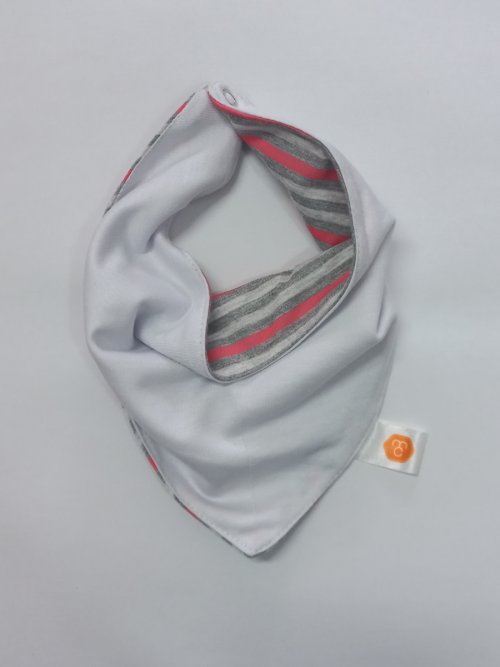 Babador Bandana Reversível e impermeável listras - Maria Cadu