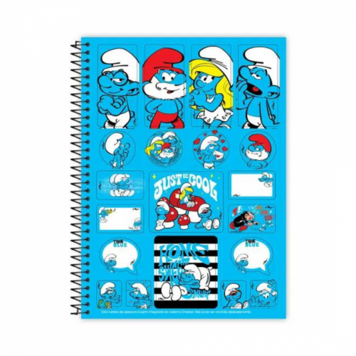 Caderno Universitário Credeal Smurf Capa Dura