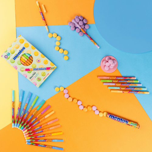 Caneta Hidrográfica Neo Pen Gigante MENTOS - 12 CORES PASTEIS