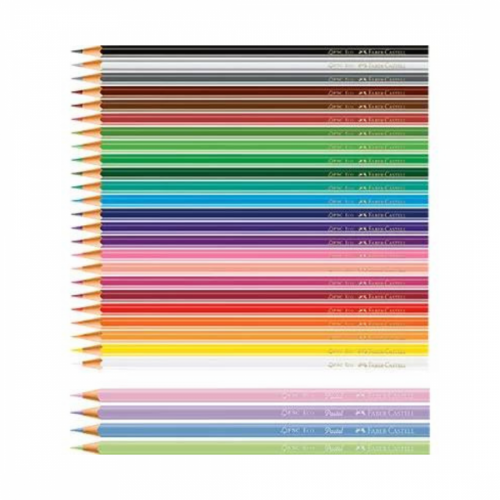 Lápis De Cor Faber-Castell Ecolapis 24 Cores + 4 Cores Pastéis
